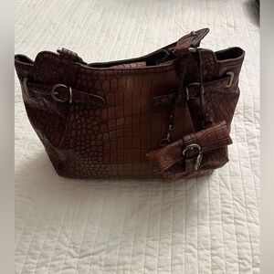 NWOT Jessica Simpson croc embossed handbag